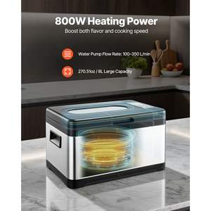 Olla de Cocción Sous Vide de 800W con Pantalla LED Digital, Control Preciso de Temperatura y Temporizador, Todo en Uno, para Familiares y Amigos, Máquina Sous Vide Suveed - Product Image 5