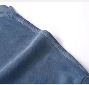 T-shirt unisexe en coton épais personnalisé pour homme, brodé, délavé à l'acide, motif uni, coupe oversize et carrée, effet soleil émaillé, idéal pour l'été - Product Image 2