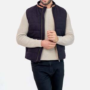 Gilet matelassé en toile pour homme, conçu sur mesure, col montant, respirant, en polyester, vêtement d'extérieur d'hiver, chaud, résistant à l'eau, Pakistan - Product Image 5