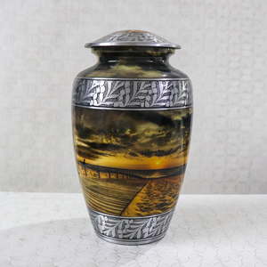 Urnas de Cremación para Adultos de Aluminio Esmaltado de Alta Calidad, Recuerdo para Cenizas Humanas, Diseños Tradicionales y Modernos, 220 Pulgadas Cúbicas - Product Image 2