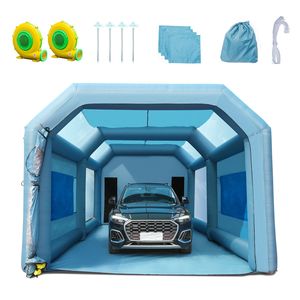 Tenda Gonfiabile per Verniciatura Auto 28x16x11ft ad Alta Potenza con Soffiatori 750W+950W e Luci LED - Product Image 1