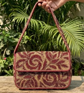 Bolso de Hombro con Cuentas y Diseño Floral, Última Tendencia, Bolso de Mano Bordado para Mujer, Accesorios para Fiesta de Bodas - Product Image 5