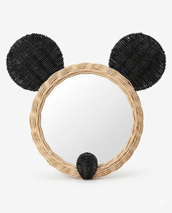 Superbe décoration murale Mickey en rotin naturel, matériau durable pour la décoration de chambre d'enfant, artisanat pour enfants. - Product Image 2