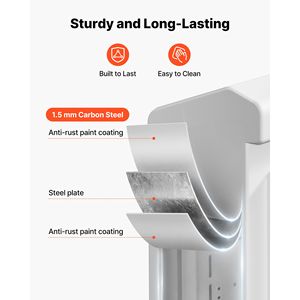Scatola di giunzione elettrica per esterni in acciaio laminato a freddo con termostato e ventola, design ventilato con cappa antipioggia, IP65, condotti e raccordi - Product Image 4