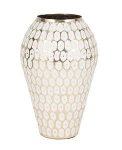 Vases de sol en aluminium avec finition blanchie vieillie, design côtier, faits à la main, haute qualité, pour la décoration de mariage, de la maison ou de restaurant - Product Image 2