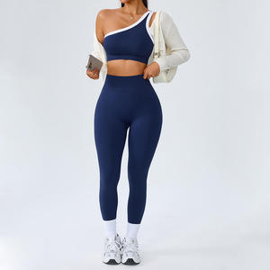 Ensemble de yoga 2 pièces rose pour femme - Tenue de sport active - Product Image 2
