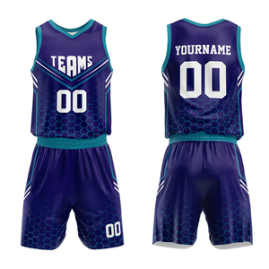 ชุดยูนิฟอร์มบาสเก็ตบอลชายแบบสั่งทำพิเศษ พิมพ์ลายแบบ Sublimation พร้อมกางเกงขาสั้น - Product Image 6