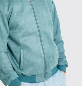 Lightweight Polyester Zip-Up Stand Windproof Waterproof <b>Baseball</b> <b>Bomber</b> <b>Jacket</b> for Men Women Custom Wool Pockets High Street - Product Image 6