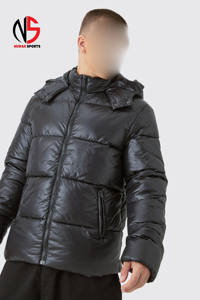 Chaqueta Acolchada para Hombre de Talla Grande, con Capucha, Negra, Manga Larga, Estilo Casual para Invierno, 100% Nailon, Alta Calidad, Mejor Precio - Product Image 6
