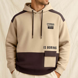 Sudadera con Capucha Personalizada OEM de Poliéster/Algodón para Hombre, Estilo Urbano, Oversize, Hiphop, con Capucha y Diseño de Hombros Caídos - Product Image 1
