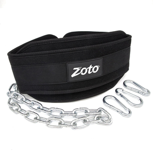 Cinturón de Inmersión Reforzado para Gimnasio, Cinturón de Nylon Acolchado con Cadena de Acero para Dominadas con Peso - Product Image 1