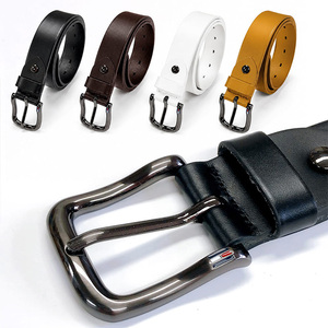 Ceinture à broche en cuir véritable, douce, 110 cm, look sophistiqué, design féminin, classique, durable, élégante, complémentaire - Product Image 6