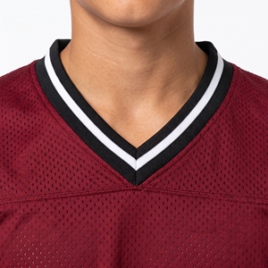 Maillot de football en mesh pour garçons, col en V, maillot d'équipe athlétique, impression personnalisée, vêtements de sport d'entraînement, vente en gros, 100% polyester, hiver - Product Image 5