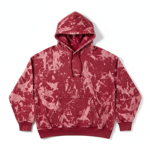Sudadera con Capucha Personalizada con Lavado Ácido, de Gran Gramaje 500GSM, Forro Polar de Doble Capa, Oversize, Estilo Vintage Desgastado, Corte Holgado, Pullover, Streetwear para Hombre - Product Image 1