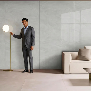 Carreaux de sol en pierre frittée pleine masse gris cendré de haute qualité 160x320cm pour chambre, couloir, allée extérieure et jardin - Product Image 1