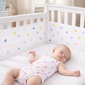 Protector de Cuna Ajustable, 100% Algodón Orgánico, Personalizable, Transpirable, Seguro y Suave para Bebés - Product Image 1