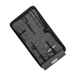 Kit d'outils élégants pour extensions capillaires avec perles, pinces, outils de séparation, pinces de pose pour extensions de cheveux naturels en acier inoxydable - Product Image 5
