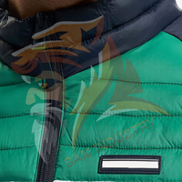 Veste matelassée sans manches en toile avec logo personnalisé, col montant, style streetwear pour homme, hiver
