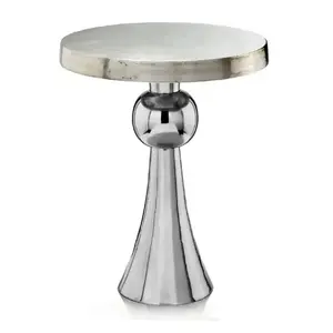 Mesa de Centro de Diseño Hecha a Mano de Excelente Calidad, Mesa de Esquina Clásica y Elegante, Mesa Auxiliar de Aluminio Premium - Product Image 6
