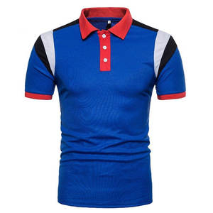 Camiseta Polo Deportiva de Alta Calidad, 100% Algodón, Fresca y Seca para Verano, para Hombre, al por Mayor, Color Rojo con Bloques de Color, Manga Corta - Product Image 5