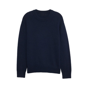 Pull tricoté à col rond pour homme, manches longues, hiver, respirant, décontracté, tendance, personnalisable avec logo, 100% coton, anti-rétrécissement, OEM ODM - Product Image 1