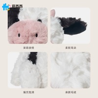 Peluche personnalisée Vache Tachetée, Poupée en Peluche Douce en Polyester, Animal en Peluche de 30 cm de Haut, Jouet Anti-Stress pour Enfants