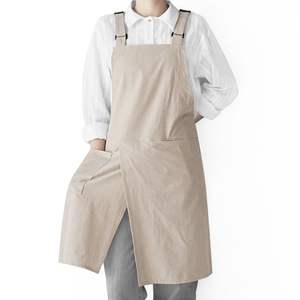 Delantal de Cocina Unisex de Cuero sin Mangas con Ventilación, Delantales de Chef para Cocinar y Hornear, Correa Ajustable, Bolsillos, Ropa de Trabajo Diaria - Product Image 1