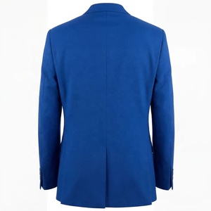 Black <b>Women</b> Tailored Blazer with Royal Blue Embroidered Crest Single Button Business Office Formal Suit <b>Jacket</b> Elegant Wear - Product Image 2