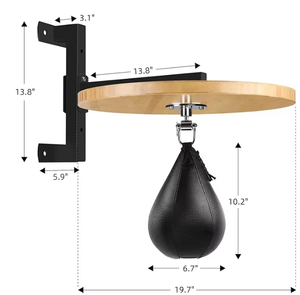 Plataforma para saco de velocidad de madera maciza con soporte ajustable y giros para entrenamiento de boxeo y sacos de velocidad Enterprise - Product Image 5