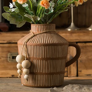 Ensemble de vases sculpturaux en céramique faits à la main, vente en gros, Moradabad, Inde - Product Image 3