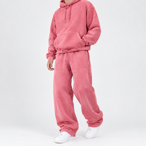 Ensemble de survêtement vintage personnalisé pour femme, effet délavé, respirant, sweat-shirt et pantalon de jogging de qualité supérieure, streetwear décontracté - Product Image 3