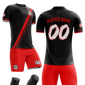 ชุดฟุตบอลชาย พิมพ์ลายแบบ Sublimated เต็มตัว ชุดฟุตบอลระบายอากาศได้ดี สีน้ำเงินและสีขาว ชุดฟุตบอลแบบกำหนดเองสำหรับทีม - Product Image 6