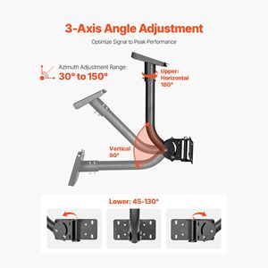 Heavy Duty Steel Long Starlink Pole Adapter Comp Gen 3 Wall Mounting Standard Pipe Kit <b>Telecommunication</b> Towers Accessories - Product Image 3