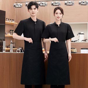 เสื้อเชฟแบบยูนิเซ็กซ์สั่งทำพร้อมโลโก้ แบรนด์ Touchhealthy ผ้าถัก พิมพ์ลายด้วยความร้อน แขนสั้น สำหรับร้านอาหารและบาร์ ขายส่ง - Product Image 6