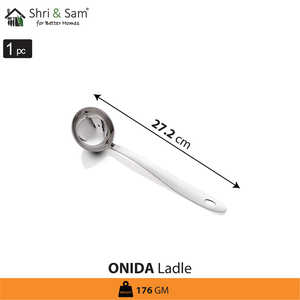 Utensilio de cucharón de acero inoxidable Onida para servir y verter - Product Image 4
