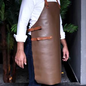 Delantal de Soldadura de Cuero de Estilo Artesanal Clásico con Correas Ajustables, Diseño con Múltiples Bolsillos para Herramientas - Product Image 3