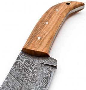 Outil utilitaire lourd en acier damas forgé à la main sur mesure OEM avec manche en bois d'olivier - Product Image 3