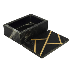 Fournisseur en gros de boîtes à bijoux en marbre, boîtes en marbre rectangulaires de haute qualité avec couvercle en laiton à motif de tigre, artisanat en pierre - Product Image 5
