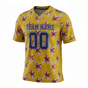 Camiseta de Práctica de Fútbol Americano Sublimada Personalizada, Manga Corta, Transpirable, Anti-UV, Opción de Talla Grande, 100% Personalizable en la Parte Delantera - Product Image 5