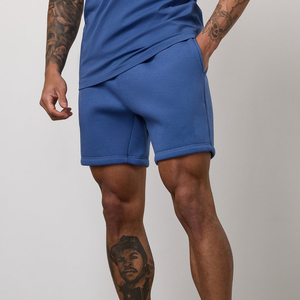 Shorts de jogging surdimensionnés en molleton bouclette avec broderie personnalisée, en coton épais, pour hommes, vente en gros - Product Image 3