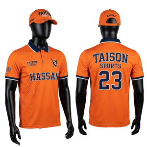 Men Golf Jersey 180 GSM Premium Polyester Moisture Wicking <b>Orange</b> <b>Polo</b> Shirt Geometric Panel Custom Sublimation Logo - Product Image 1