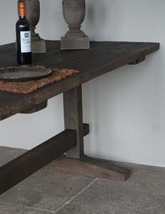Mesa de Comedor Rústica Hecha a Mano, Mesa de Cocina Estilo Granja, Muebles de Comedor de Madera Reciclada, Mesa Grande de Madera Natural - Product Image 3