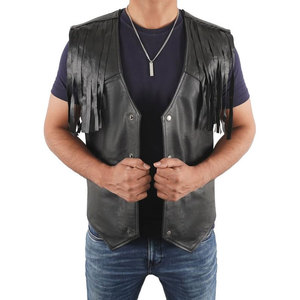 High Quality Custom Design Breathable Comfortable Style <b>Men's</b> Windproof Casual Short Sleeveless <b>Leather</b> Suede <b>Vest</b> - Product Image 2