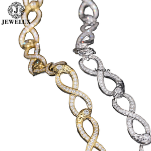Export Quality Moissanite Diamond Gold/<b>Silver</b> Plated Tennis <b>Bracelet</b> for Unisex Wedding Gift From Indian Supplier - Product Image 4