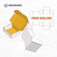 Boîte en carton personnalisée pour envoi aérien avec insert, à extrémités pliées et ouverture frontale |   Carton pliable pour l'emballage de coffrets cadeaux et l'expédition e-commerce