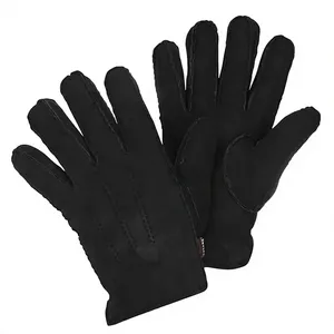 Premium Black Leather Driving <b>Gloves</b> Full Finger Thermal Insulated Warm Winter <b>Gloves</b> For Men Women Daily Driving Travel - Product Image 5