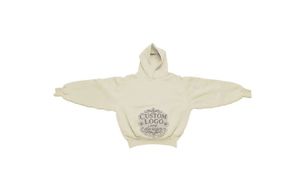 Sweat à capuche personnalisé pour homme, coupe oversize en coton French Terry, épaules tombantes, broderie vieillie, délavage vintage, délavage acide, décoration en strass - Product Image 3