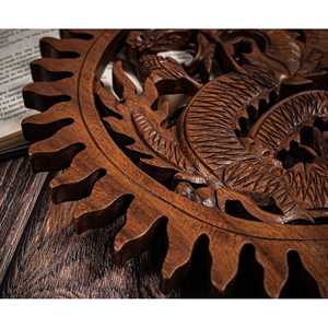 Handmade Wooden Dragon Collectible Figurine Premium Carved Dragon Home Ornament Wholesale Wood Dragon Sculpture Factory - Product Image 2