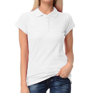Fabricant de vêtements, chemises décontractées pour femmes à col polo blanc à manches courtes, personnalisées pour le printemps et l'automne, vêtements d'été, polos - Product Image 1