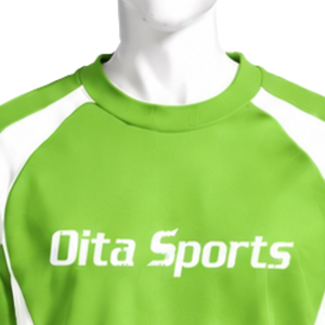 Sweat-shirt athlétique vert lime pour homme, col rond, panneau contrastant, manches longues, pull décontracté, vêtements de sport pour l'entraînement, personnalisable - Product Image 3